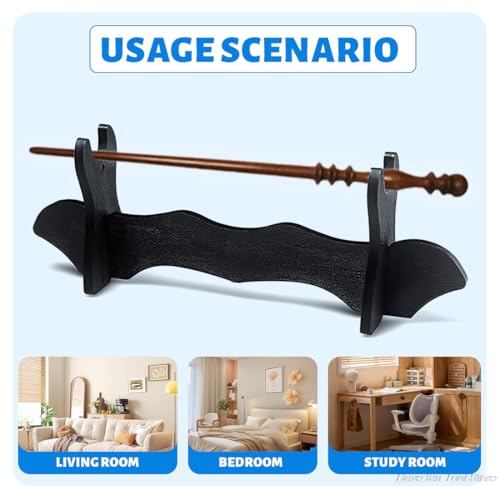 DIFLAX Zauberstab Halterung, 21.5x7cm Zauberstabhalter, Zauberstab Ständer, Display Ständer, Zauberstab Aufbewahrung, Zauberstab Display, Für Wohnzimmer Schlafzimmer Büro Dekoration Hexen