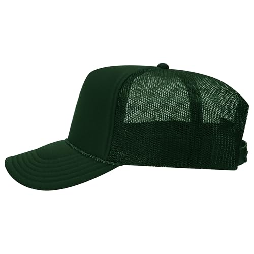 Image of OTTO Polyester Foam Front 5 Panel High Crown Mesh Back Trucker Hats in 97, Bulk, Wholesale