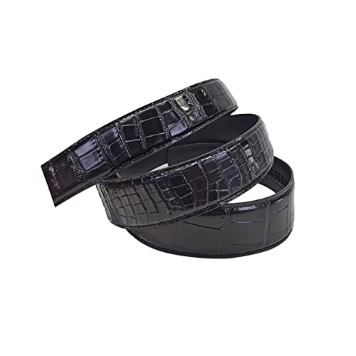Mens Leather Belt Stylish Ratchet Belts for Men Sliding Adjustable Buckle Casual Dress Belt for Pants4