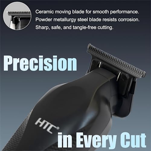 Image of Hair Trimmer with LED Display, Butterfly Wing Design, Precision Trimming with Durable Ceramic Blade for Salon-Grade Grooming（Black）