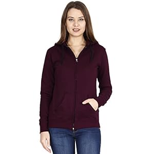 FLEXIMAA Women’s Cotton Full Zipper Sweatshirt Hoodies with Kangaroo Pocket