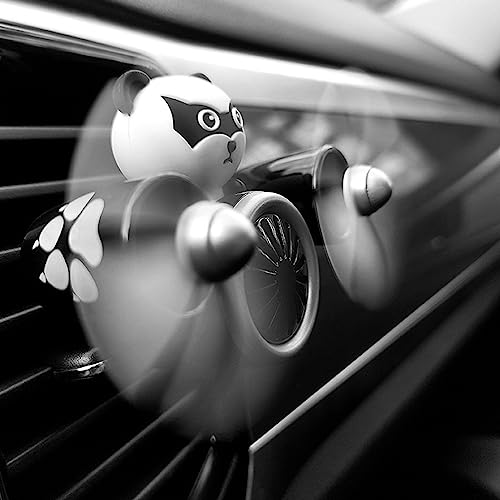 Image of Pilot Car Air Freshener, Cute Duck Car Vent Clip Air Freshener Automotive Air Outlet Fan Diffuser, Automotive Interiors Vent Decoration (Dog)