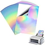 【Druckaufkleber】Holografische transparente Aufkleberpapierset kann auf Heimdekorationen, Ideal für Fotos, Sammelalben, Poster und andere DIY-Projekte.