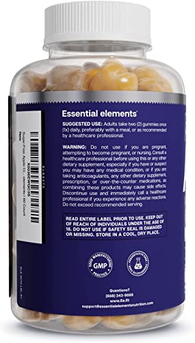 Essential Elements Zero-Sugar Acv Apple Cider Vinegar Gummies From “The Mother” - Naturally-Sourced, Vegan Acv Gummies With Folic Acid And Vitamin B12 60 Count #TOP6