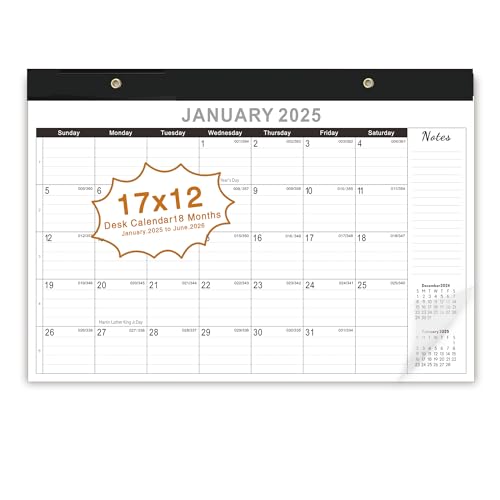 Small desk calendar 2025,office desk pad calendar 12x17,18 months...