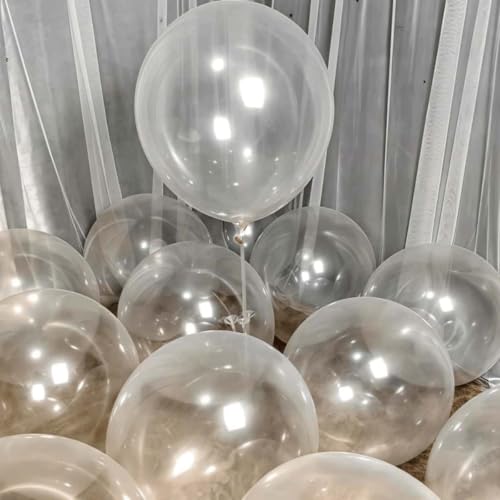Image of 50 Pack Clear Balloons 24 Inch Clear Latex Balloon - Stunning and Versatile Decorations for Any Occasion