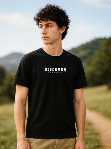 Image of Nobero Men's Regular Graphic Printed T-Shirt for Men | Soft Cotton | Classic Fit | Printed Casual Tshirt for Men
