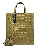 Liebeskind Berlin PB Croco Paperbag, Medium (HxBxT 34cm x 29cm x 15cm), Matcha