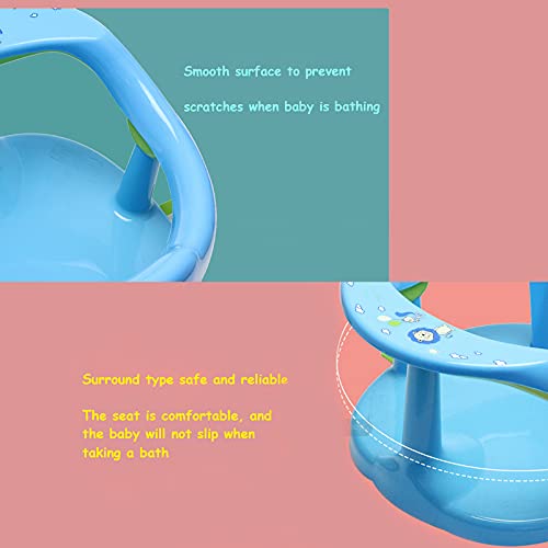 Baby Bath Seat,Baby Bath Chair, Newborn Shower Seat Bathtub Seat Cushion Children\'s Wrap-Around Shower Chair(6-18 Months)(Blue)