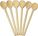 12-Inch Long Handle Wooden Cooking Mixing Oval Spoons, Beechwood (Set of 6)