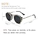 Dollger Double Lens Clip On Sunglasses Non-flip Lens Round Steampunk Style Glasses for Men Women