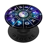 Picture of Zodiac Astrology Wheel Star Sign Symbol Astrology Birth Grip PopSockets Adhesive PopGrip
