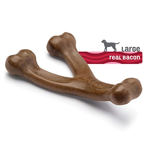 Benebone Wishbone Durable Dog Chew Toy For Aggressive Chewers, Real Bacon, Made In Usa, Large #TOP3