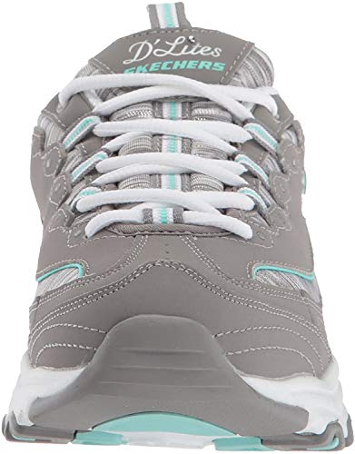 Skechers Skechers Sport Women's Dlites Interlude Sneaker,gray mint,10 M US