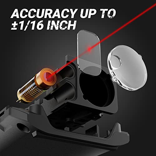 Laser Tape Measure 2-in-1, MiLESEEY Rechargeable Laser Measure 131ft, Tape Measure 16 Ft with Multifunctional Buttons, M/in/Ft Unit Switch, HD LCD Display, Movable Magnetic Hook