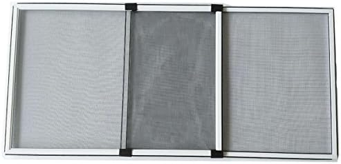 FLYZZZ Adjustable Sliding Window Screen, 2 Ways Aluminum Frame Expandable Window Screen (15.74 ''h x21-40''w) or Convert to Vertical (21.65"h x 15-28"w), B