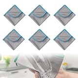 anykill Glass Cleaning Cloth Microfiber Cleaning Cloth, Streak Free Cleaning Dish Rags for Washing, Lint Free Microfiber Glass Polishing Cloth Towels, for House Glasses Window Stainless Steel (Blue)