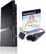 PlayStation 2 Konsole PS2 Black + SingStar Après-Ski Party (inkl. Mikrofone)