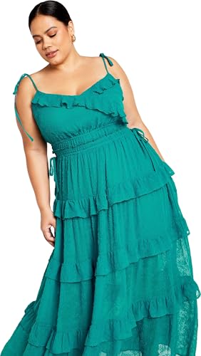 City Chic PLUS SIZE DRESS RENEE in EMERALD, SIZE 16, Emerald, 16 Plus