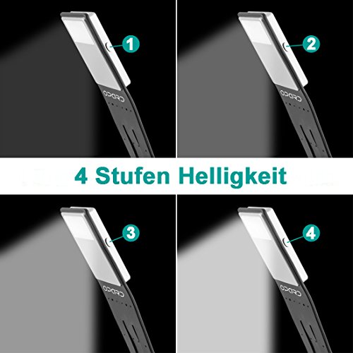 Leselampe Opard mit Klemme und LED-Technologie für Bücher