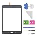 Touch Screen Glass Digitizer for Samsung Galaxy Tab A 8.0 SM-T350 T350 (Not Include LCD) + PreInstalled Adhesive with Tools with Tool(Black)