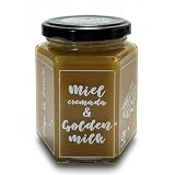 Miele puro d'api. Latte Mantecato e Dorato. Miele d'api naturale al 100%. Prodotto artigianale di propria raccolta. Sapore dolce e speziato con sfumature calde. Origine: Spagna.