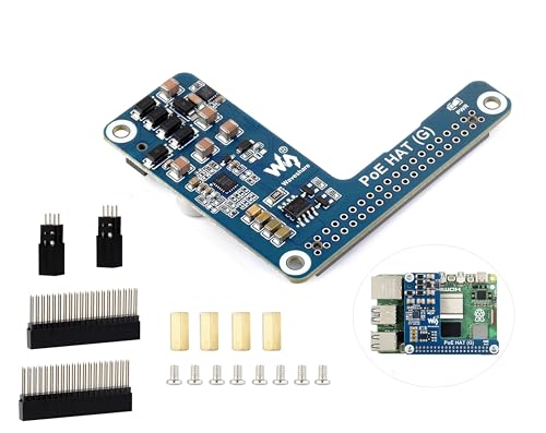 PoE HAT for Raspberry Pi 5/Compute Module 5, Power Over Ethernet ...