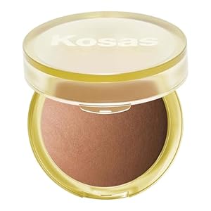 Kosas Sun Show Glowy Warmth Baked Bronzer – Contouring Powder for Cheekbones, Nose & Jawline – Enriched with Concentrated Fatty Acids – Talc-Free, Vegan & Hypoallergenic – Escape