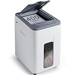 Trisruvian Paper Shredder Heavy Duty: Document Credit Cards Shredding - AutoFeed 400 Sheets Jam-Proof P5 Micro Cut for Tax Office Accounting Records Home Business School Workspace
