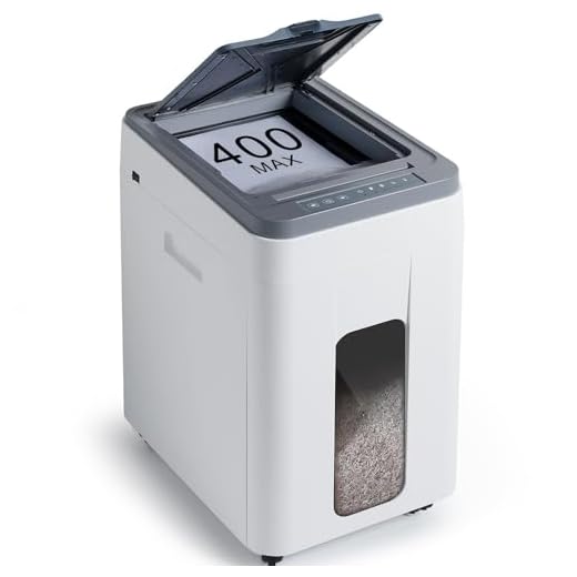 Trisruvian Distruggi Documenti Automatico Professionale: P5 Microframmenti 400 Fogli Cestino 50L Credito Carte Tritadocumenti Non-stop per Casa Ufficio Medico Scuola Cartelle Cliniche