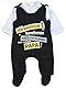 TupTam Unisex Baby Strampler Set Spruch Mamas & Papas Schatz, Farbe: Ich versuche mich zu benehmen... / Schwarz, Größe: 62