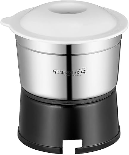 Wonder Star Mixer Grinder Chutney Jar, 400ml, Stainless Steel, 6 Teeth Coupler, Compatible for Bajaj, Maharaja, Pigeon, Cr...