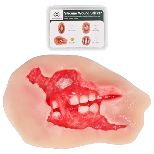Image of Adhesive Maxillofacial Wound Care Trainer, Exposed Denture Avulsion Simulator, Oral Trauma Simulation, Oral Injury Wound Model for Emergency Care Training