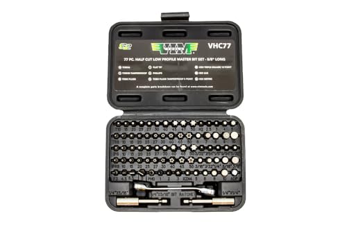 Vim Tools VHC77 77-Piece Half Cut Stubby Bit Set 3.17-ukgja-985