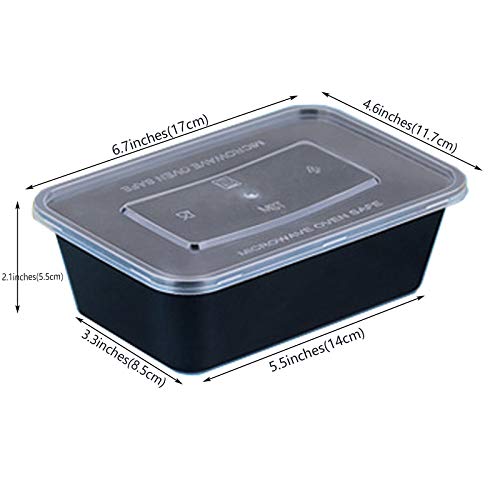 Jmusttbo 50 Pack Food Storage Containers, Disposable Plastic Bento Lunch Boxes Meal Prep Containers With Lids For Microwavable Freezer Safe (750Ml/25Oz) #TOP1