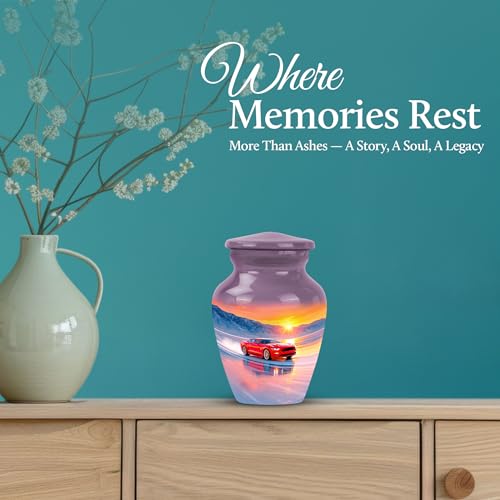 Image of Car Urn Ash Keepsakes for Human Ashes 3 Inch | Burial Urns Adult Human Ash Cremation Urns Funeral Urn for Ashes