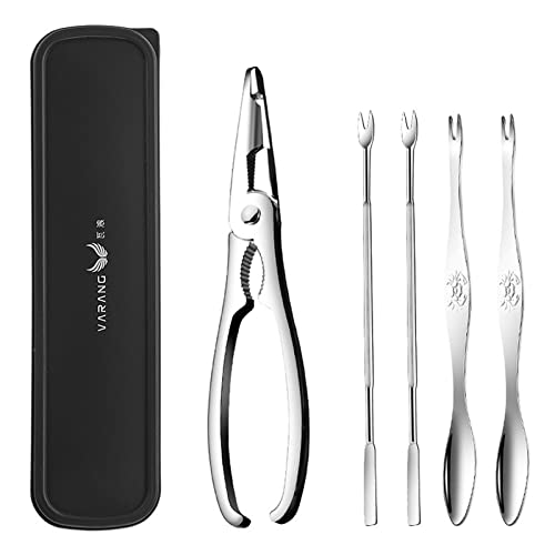 Stainless Steel Eat Set Shrimp Lobster Clamp Pliers Clip Pick Seafood Tools Cracker Spoons Kitchen Accessories