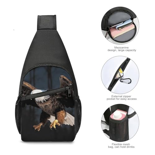 Sac de poitrine imperméable aigle 3D léger et résistant pour la rando - 6