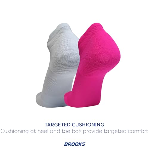 Image of Brooks Run-In No Show Socks, Athletic Running Socks, Comfort Fit, 3-Pack