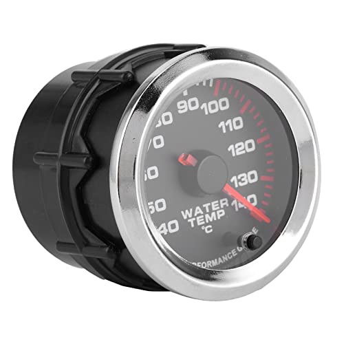 Dioche Compteur de Température, Jauge de Température d'eau Universelle 2 Pouces 52 Mm (2 Pouces) avec écran LED 7 Couleurs, Compteur de avec Capteur – élégant et Facile à Lire pour les Modèles de