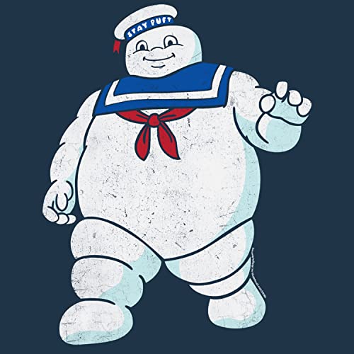 American Classics "The Real Ghost-Busters Animated Tv Series" - Mr Stay Puft - Youth Boys T-Shirt - Navy, Small #TOP1
