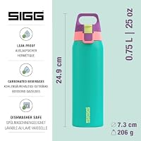 Sigg - Edelstahl Trinkflasche - Shield ONE Multicolor Reef - Für Kohlensäurehaltige Getränke Geeignet - Auslaufsicher - Federleicht - BPA-frei - Outdoor & Fitness - Türkis - 0.75L – Ansicht 2