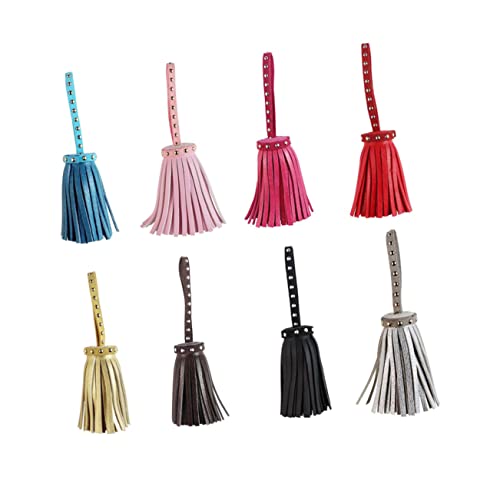 COHEALI 2 Pacotes /4 Pçs Mini Bolsa Rosa Borlas Para Llaveros Bolsa Marcadora Rosa Pingentes Borlas