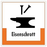 sehr leichtes Anbringen Aufkleber Hinweis Abfallkennzeichnung \