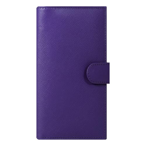 Image of Oak Leathers Checkbook Cover Slim Minimalist For Men with RFID Blocking Credit Card Holder Wallet (Pansy)