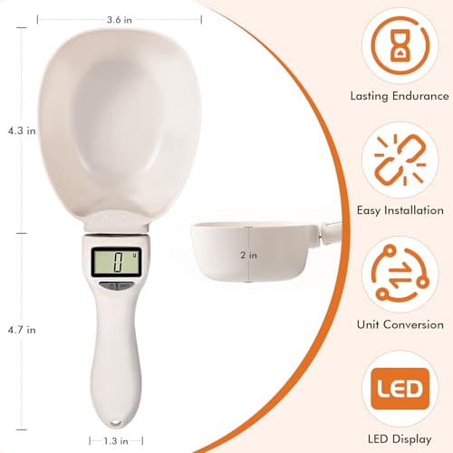 2pcs Digital Measuring Spoon Scale,Electronic Measuring Spoon 800g/0.1g High Precision with Screen,Adjustable Measuring Spoon for Cooking, Pet Food,Daily Meals - image 2