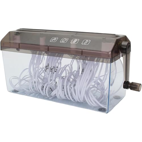 RUTREZOGO Portable Mini Hand Shredder – Manual Paper Shredder for Documents, Bills, Receipts, Photos, Home, Office, and School Desktop Use, Black