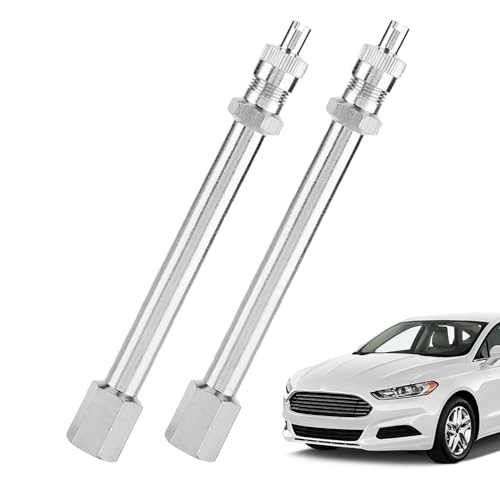 Tubo Prolunga Valvola Pneumatici, 2 Pezzi Estensione della Valvola per Pneumatici, Prolungatori Stelo Valvolas Ruota, Adattatore Diritto per Gonfiaggio Pneumaticis Auto Moto Bici