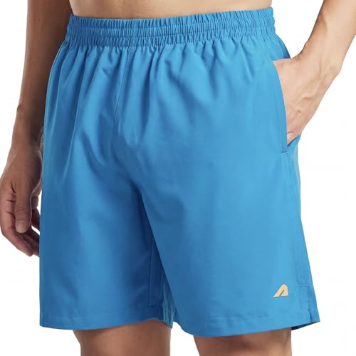 Image of Boldfit Swimming Shorts for Men Stretchable Fit Swim Trunk for Men Swimming Jammers for Man Adjustable Swim Short for Mens Breathable Quick Drying Shorts for Swimming Swimwear for Mens - Blue M