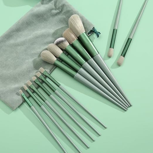 Image of Narah ventures Premium 13-Piece Soft Makeup Brush Set for Face & Eye | Foundation, Blush, Contour & Eyeshadow Brushes | Professional Cosmetic Kit with Travel Pouch(multicolor)